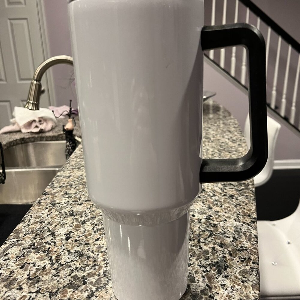 Unbranded 40oz Thermal Water Bottle White & Black - Picture 2 of 8